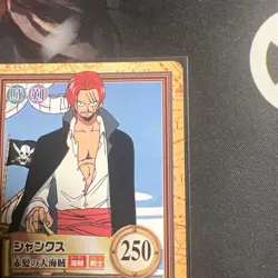 One Piece Carddass Hyper Battle Shanks C303 Red-Haired Pirate Bandai Unused - Image 3