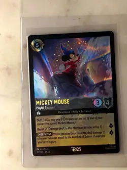 Ravensburger Disney Lorcana Mickey Mouse Playful Sorcerer 07/D23 Foil EN - Image 1