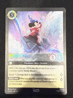 Ravensburger Disney Lorcana Mickey Mouse Playful Sorcerer 07/D23 Foil EN - Image 3