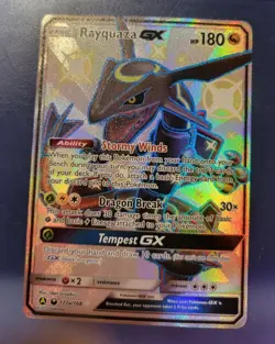 Pokemon TCG Shiny Rayquaza GX Promo Card 177a/168 Hidden Fates NM ALT ART - Image 1