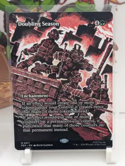 MTG TMNT Full Art Enchantment 2-Card Lot All Will Be One- Doubling Season - Image 3