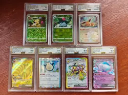Pokemon Graded Cards Bundle: Lot of 7 Slabs AI Graded by AGS 9.5 - 10 - Image 1