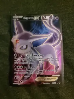 Pokemon TCG Espeon-EX XY Breakpoint Holo Full Art Ultra Rare Card 117/122 NM-LP - Image 1
