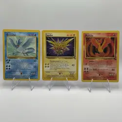 Pokemon TCG Fossil Legendary Birds 3 Card Lot Articuno Zapdos Moltres LP - Image 1