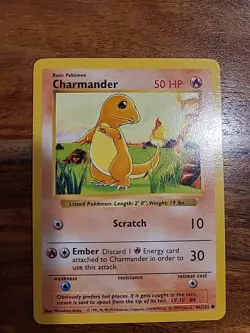 Charmander - 46/102 - Pokemon Base Set Shadowless Card WOTC LP - Image 2