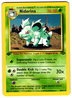 Nidorina - 40/64 - 1999 1st Edition Uncommon Jungle Pokemon Card LP - Image 1