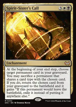MTG Spirit-Sister's Call ** Duskmourn: House of Horror Commander ** English - Image 1