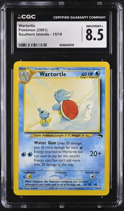CGC 8.5 Wartortle 2001 Southern Islands 15/18 Pokemon Card - Image 1