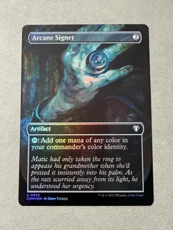 Arcane Signet (Borderless) #653 (Foil) (NM) Commander Masters CMM Magic MTG - Image 1