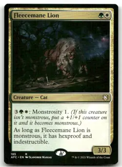 Fleecemane Lion #185 (NM) Forgotten Realms AFC Magic MTG - Image 1
