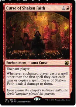 Curse of Shaken Faith 134 R Innistrad: Midnight Hunt NM MTG - Image 1