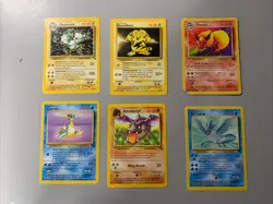 Pokemon TCG Non Holo Rare WOTC Assorted Set Lot VTG WOTC 1999 - 6 Cards - Image 1