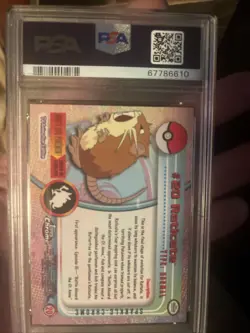 Topps 2000 Chrome Pokemon T.V. #20 Raticate Sparkle Psa 6 - Image 3