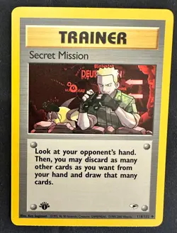 Pokemon 2000 Gym Heroes 1st Edition SECRET MISSION 118/132 never played - Image 1