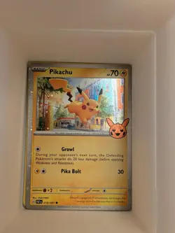 PIKACHU 018/091 TRICK OR TRADE BOOSTER 2024 HOLO RARE POKEMON NM/M - Image 1