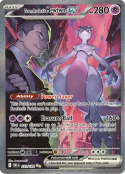 Pokemon Destined Rivals - Team Rocket's Mewtwo EX 231/182 SIR (MINT) - Image 1
