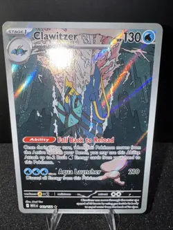 2025 Pokemon Clawitzer 141/132 Me01: Mega Evolution Holo Illustration Rare NM - Image 4