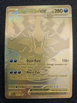 Mega Darkrai EX 120/084 Hyper Rare Gold Full Art Pokemon TCG English Pitch Black - Image 1