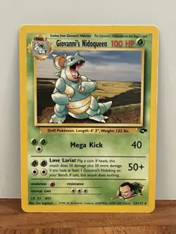 Vintage Pokemon Gym Challenge 2000 Giovanni’s Nidoqueen 23/132 MP - Image 1