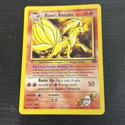 Blaine's Ninetales 21/132 Rare Gym Challenge Pokemon Unlimited MP - Image 1