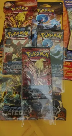 Pokemon TCG XY Steam Siege 8 Sleeved Booster Packs Sealed/New Lot Of 8 - Image 4