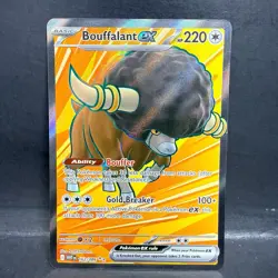 2025 POKEMON WHITE FLARE BOUFFALANT EX 162/086 ULTRA RARE - Image 1