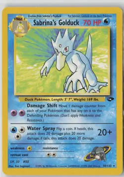Sabrina's Golduck 30/132 Rare Gym Challenge Pokemon Unlimited Moderately Played - Image 1
