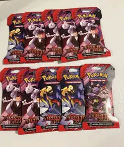 Pokemon Scarlet & Violet: Destined Rivals Sleeved Booster Pack lot of 10 - Image 1
