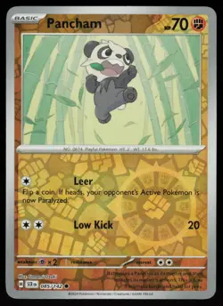 Pancham 85/142 Common Stellar Crown Pokemon Reverse Holo Near Mint - Image 1