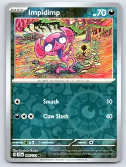 2024 POKEMON IMPIDIMP STELLAR CROWN 94/142 REVERSE HOLO COMMON NM A1956 FREE S&H - Image 1