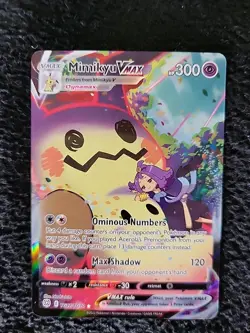 Mimikyu VMAX TG17/TG30 Ultra Rare Full Art Holo Brilliant Stars Pokemon - NM - Image 1