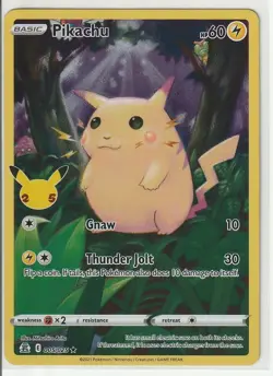 Pikachu 005/025 Holo Rare Celebrations Pokemon Near Mint - Image 1