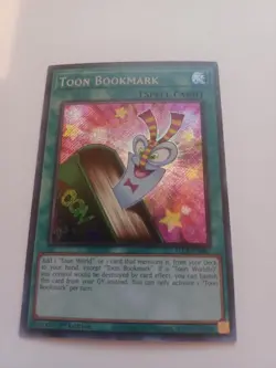 YUGIOH 1ST ED. BLCR-EN067 TOON BOOKMARK-SECRET-NO TOCH-EN003 COLLECTOR'S RARE!!! - Image 1