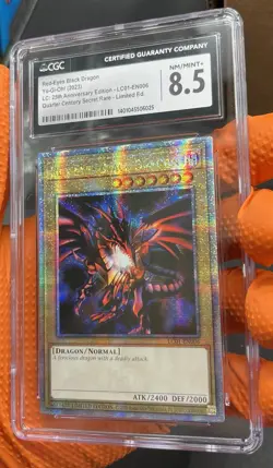 CGC 8.5 - Red Eyes Black Dragon LC01 Quarter Century Secret Rare Graded Yugioh - Image 3