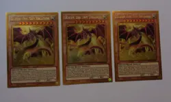 Playset: 3x Slifer the Sky Dragon MVP1-ENG57 (Gold Rare, 1st Ed, Light Play LP) - Image 1
