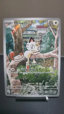 Meowth 2025 Pokemon Phantasmal Flames #106/094 Illustration Rare - Image 1