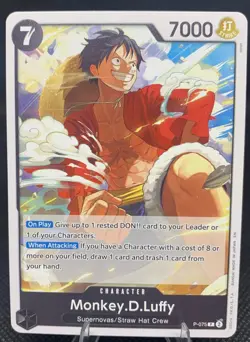 Monkey.D.Luffy ( Best Selection Vol. 3-) P-075 One Piece TCG Promotion Cards ENG - Image 1