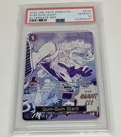 2025 One Piece—Gum-Gum Giant (Alt Art) #OP09-078 The Best Vol. 2—Foil PSA 10 - Image 1