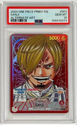 2024 One Piece PRB01-001 Sanji Alternate Art Leader PSA 10 Gem Mint English - Image 1