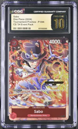 2024 ONE PIECE SABO TOURNAMENT PROMO P-044 CGC 10 PRISTINE - Image 1