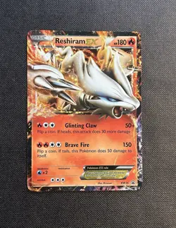 POKEMON POKEMON TCG 2012 RESHIRAM EX BW36 BLACK WHITE BLACK STAR PROMO HOLO NM - Image 4