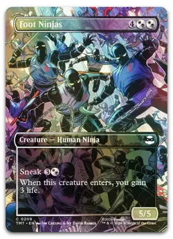 Foot Ninjas (Borderless) #209 (Foil) NM Teenage Mutant Ninja Turtles Magic MTG - Image 1