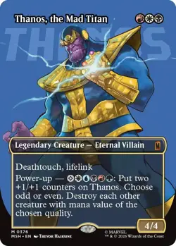 Thanos, the Mad Titan (Borderless) (0367) Foil M Marvel Super Heroes 376 NM - Image 1