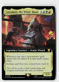 Saruman, the White Hand (Extended Art) Foil M Commander: The Lord of the Rings: - Image 1