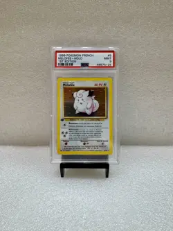 1999 POKEMON Base Set FRENCH Clefairy #5 MELOFEE-HOLO 1ST EDITION PSA 9 - Image 1