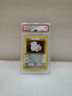 1999 POKEMON Base Set FRENCH Clefairy #5 MELOFEE-HOLO 1ST EDITION PSA 9 - Image 3