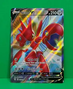 Scizor V 183/189 Darkness Ablaze NM Full Art Ultra Rare Pokemon Card - Image 2