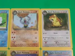 Vintage Pokemon TCG Team Rocket Unlimited Dark Lot of 8 Cards Dark Machamp - Image 3