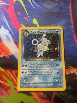 Pokemon TCG Dark Blastoise Holo Rare Card 3/82 WOTC 2000 Vintage - Image 1