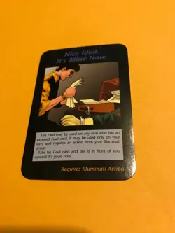 NICE IDEA, IT’S MINE NOW : Illuminati INWO CCG One With All TCG PLOT Rare card - Image 2